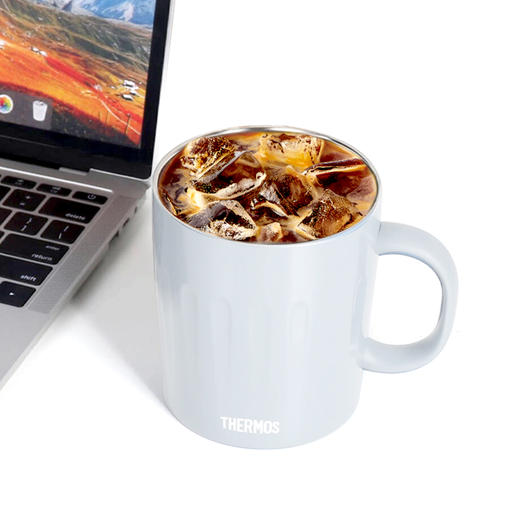 膳魔师白色不锈钢保温杯把手杯泡茶杯520ml 商品图2