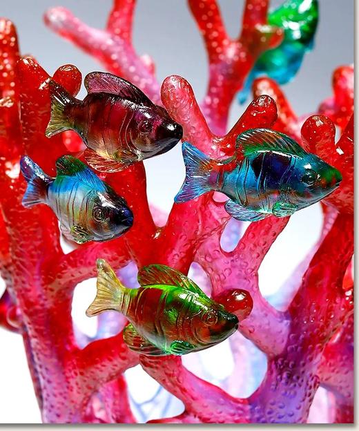 佛罗端斯小珊瑚琉璃花瓶 商品图4