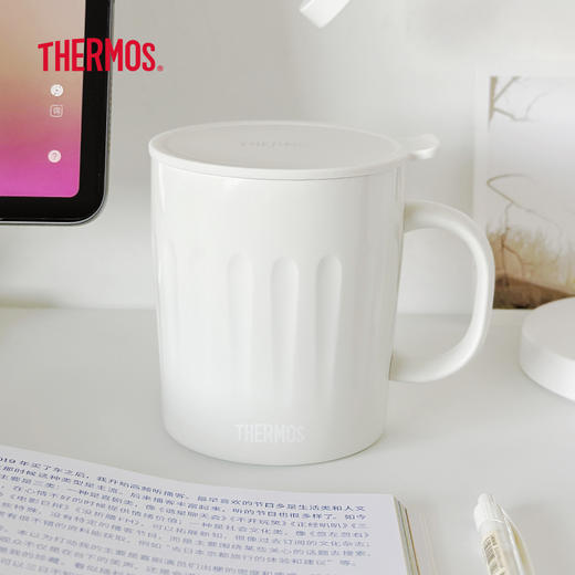 膳魔师白色不锈钢保温杯把手杯泡茶杯520ml 商品图4