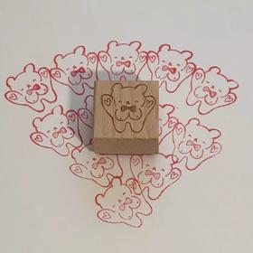 雪绵豆沙丨熊子木制印章