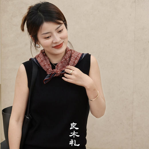 【不退不换】良木礼天丝无袖上衣（X7405） 商品图8