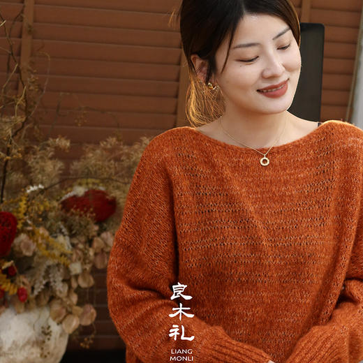 良木礼山羊绒一字领套衫（Q2584517） 商品图5