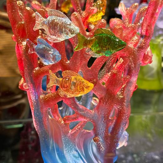 佛罗端斯小珊瑚琉璃花瓶 商品图6