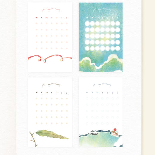小方堂 四时轨迹 打卡便签内页和纸模切贴纸卷 商品图2
