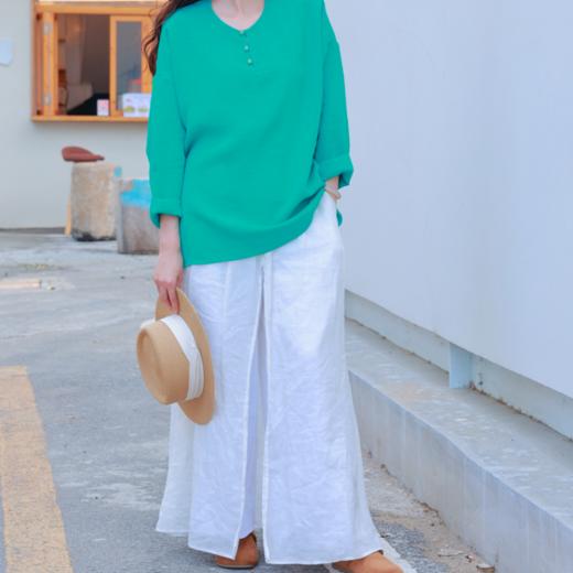 【抖音专属】新中式上衣（25808109-青雘） 商品图1