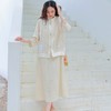 【抖音专属】拼纱马甲+斜襟连衣裙（24704810+24707851）凝脂+米汤娇 商品缩略图0