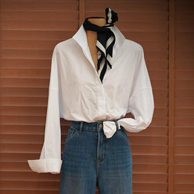 【预售7天】良木礼翻领白衬衫（Q2591631）