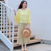 【抖音专属】新中式上衣+半裙（25808081黄白游+25706011春草色） 商品缩略图0