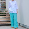 【抖音专属】衬衫+阔腿裤（24710656+24709615）霜花白+海天蓝 商品缩略图1