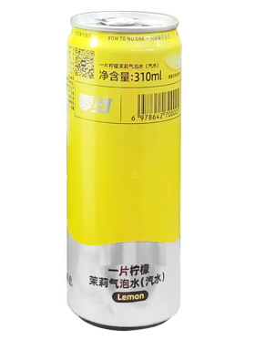310ml零臣一片柠檬茉莉气泡水