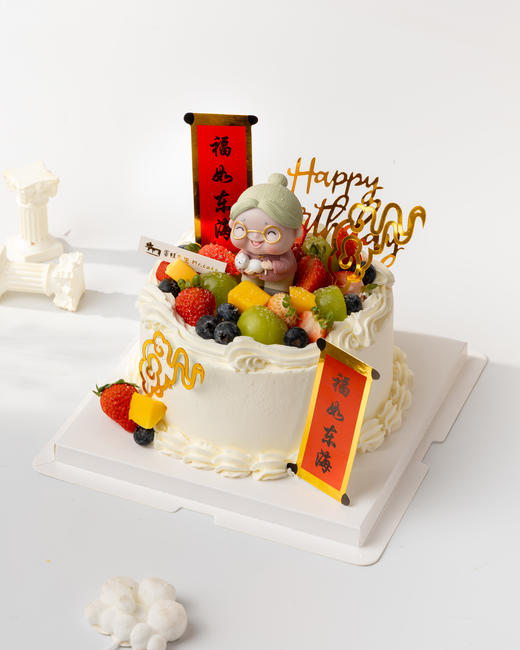 简约水果祝寿蛋糕（百分百进口动物奶油） 商品图1
