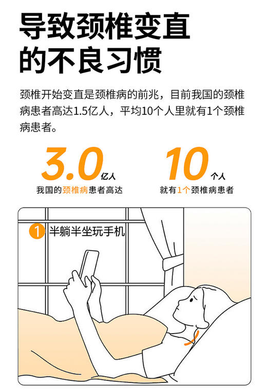 自然醒颈护盾1号脊支撑深睡枕LB 商品图8