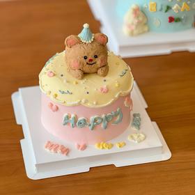 【可爱奶油小熊】叮当CAKE爆款生日蛋糕-鲜果奶油蛋糕