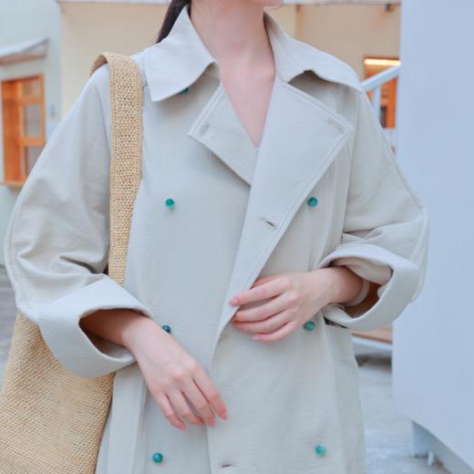 【抖音专属】新中式长外套（25805154-蜜合） 商品图4