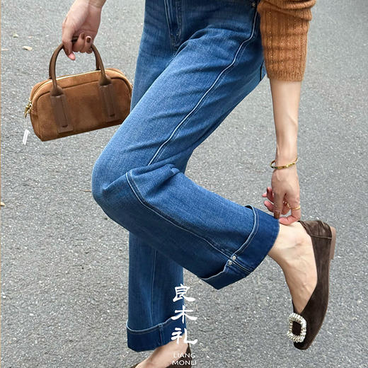 【现货】良木礼翻边阔腿裤(Q2584907) 商品图0