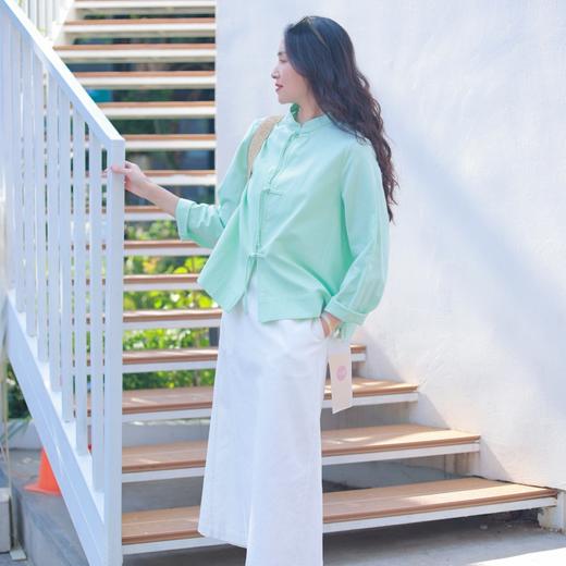 【抖音专属】中式流苏盘扣上衣+半身裙（24710278天缥+24706344缟羽） 商品图1