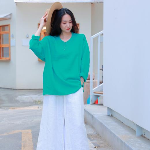 【抖音专属】新中式上衣（25808109-青雘） 商品图3