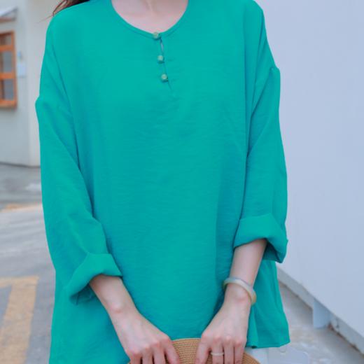 【抖音专属】新中式上衣（25808109-青雘） 商品图4