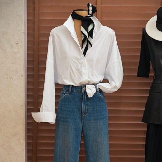 【预售7天】良木礼翻领白衬衫（Q2591631） 商品图2