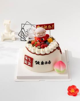 红衣老爷爷祝寿蛋糕