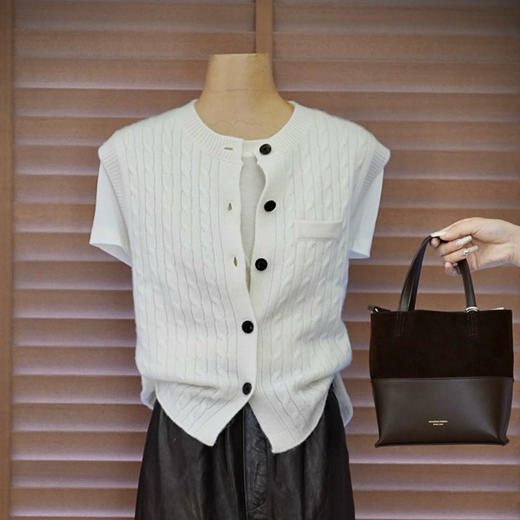 良木礼羊绒背心开衫（Q2584192F） 商品图1