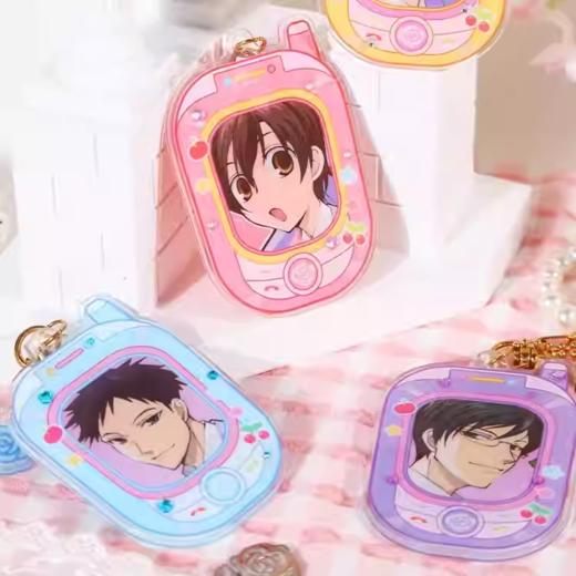 樱兰高校 男公关部 小手机 亚克力钥匙扣 挂件 6包/盒 国谷 商品图1