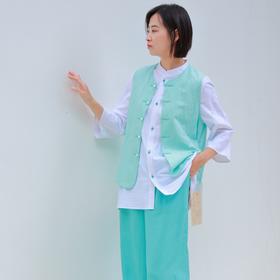 【抖音专属】马甲+阔腿裤（24704846井天+24709615海天蓝）