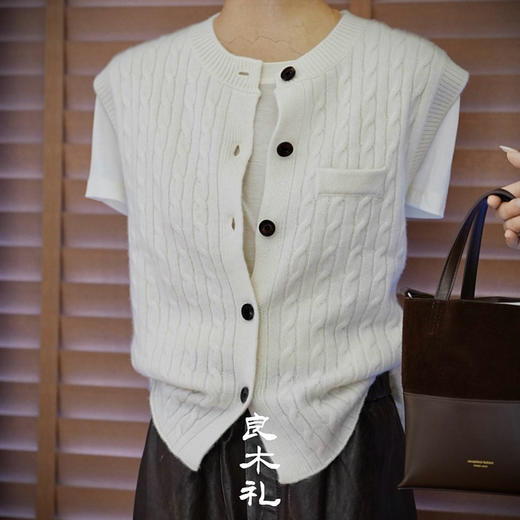 良木礼羊绒背心开衫（Q2584192F） 商品图0