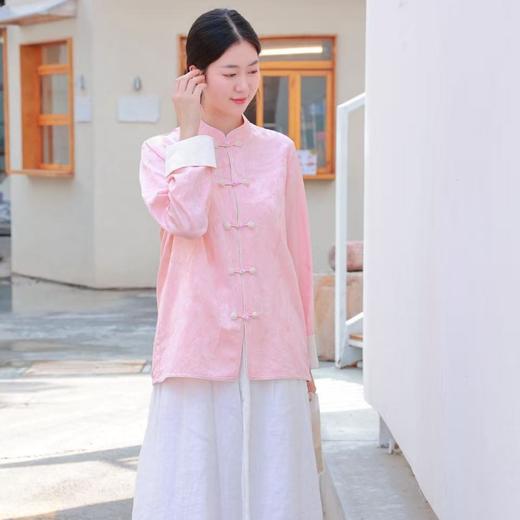 【线上专属】【春思系列】中式小衫（24710103-海天霞） 商品图0