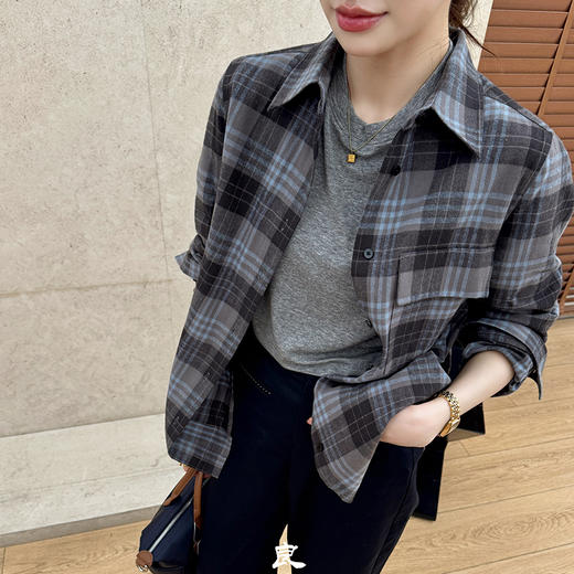 【预售7天】良木礼格子衬衫（Q259103） 商品图1