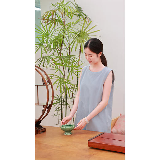 【抖音专属】拼接衬衫+无袖连衣裙（24710745+23718075）东方亮+影青 商品图1