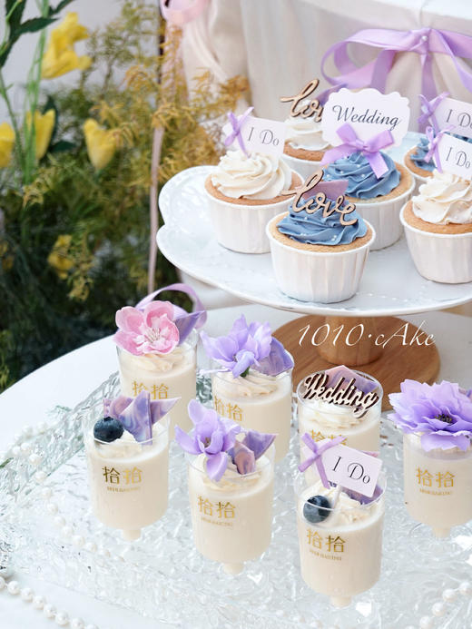 「紫白色系婚礼」主蛋糕+甜品台案例 商品图6