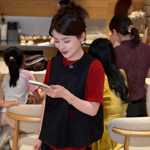 【不退不换】【预售7天】良木礼丝麻国风马甲（Q2510601） 商品图3