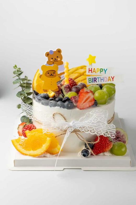 小熊水果生日蛋糕 商品图0