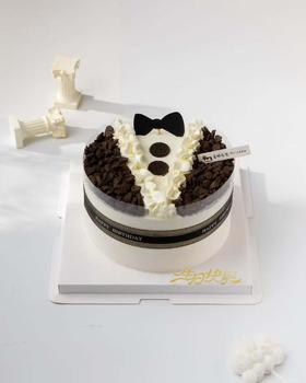 简约领结男士蛋糕