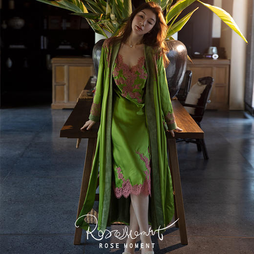 静奢真丝蕾丝立绒大袖宽长袍 P250603 商品图6