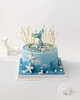 蓝色鱼尾生日蛋糕 商品缩略图0