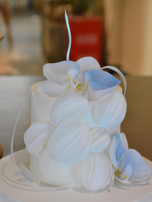 蝴蝶兰威化纸艺术 · 戚风蛋糕 商品图0