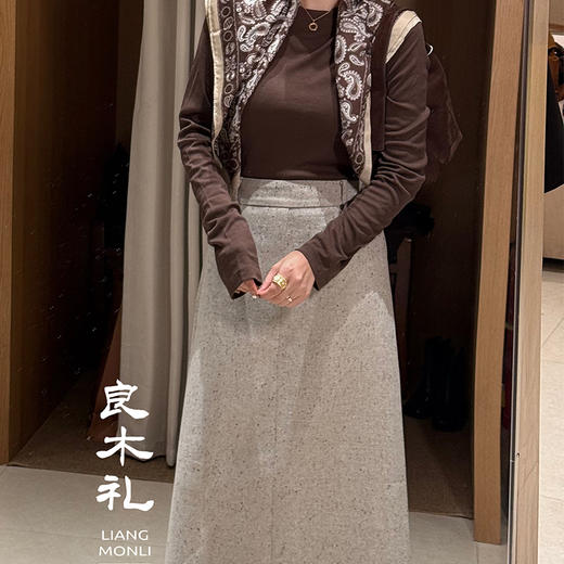 【不退不换】良木礼开叉半裙（腰带）（Q2592487） 商品图3