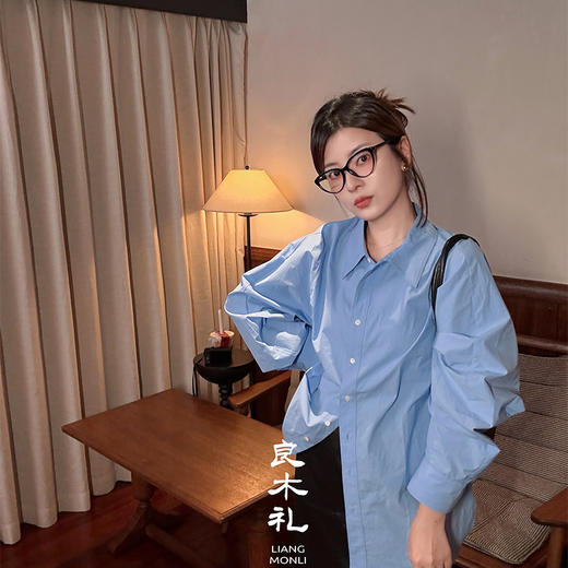 【预售7天】良木礼翻领衬衫（Q258494F） 商品图1