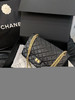 Chanel 2.55 黑金 油蜡牛皮 中号 14开 商品缩略图0