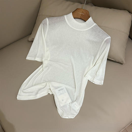 【部分现货】良木礼羊毛半高领短袖（Q2592263F） 商品图0