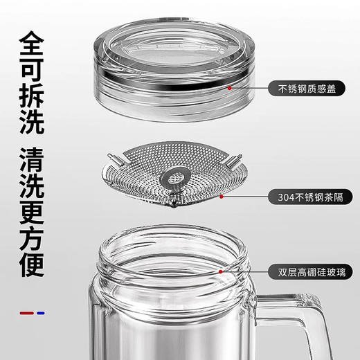 诺森发办公玻璃杯NSF-0808 420ml 商品图2