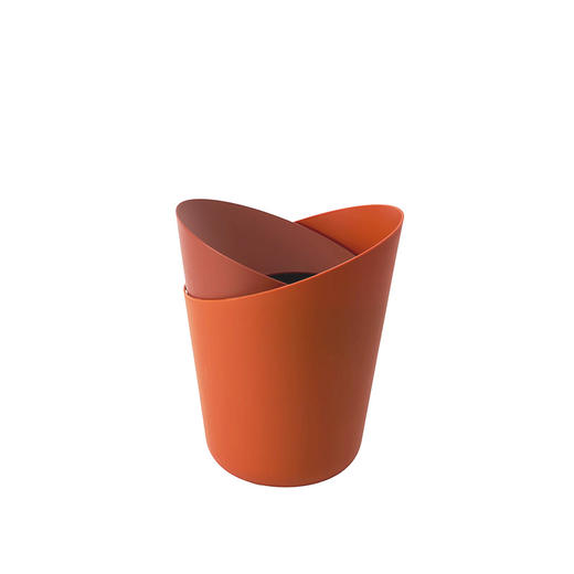 日本进口I’md花朵垃圾桶1L 橘色 商品图0