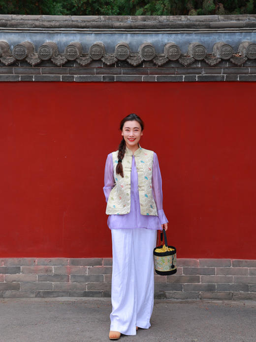 【抖音专属】阔腿裤·花月（24709127C山矾） 商品图0