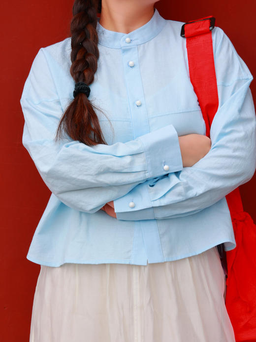 【抖音专属】 衬衣（24810973-晴蓝/碧落/湖水蓝） 商品图6