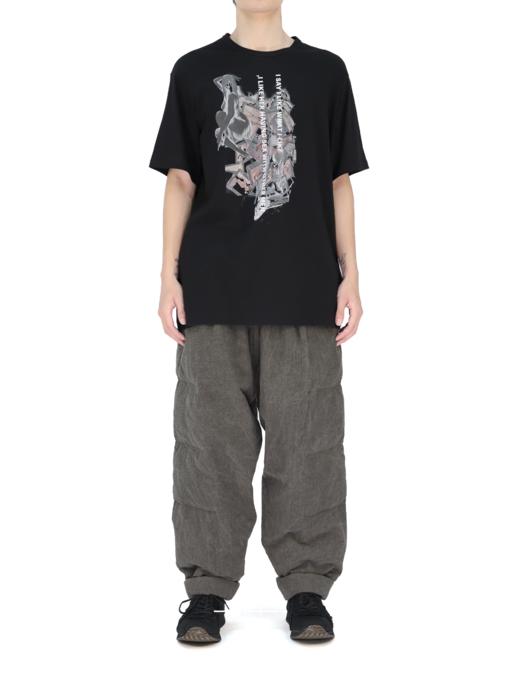 Yohji Yamamto | 人像标语印花T恤 商品图1