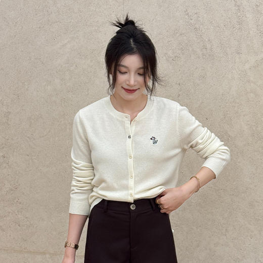 良木礼羊毛圆领开衫（Q2591409） 商品图0