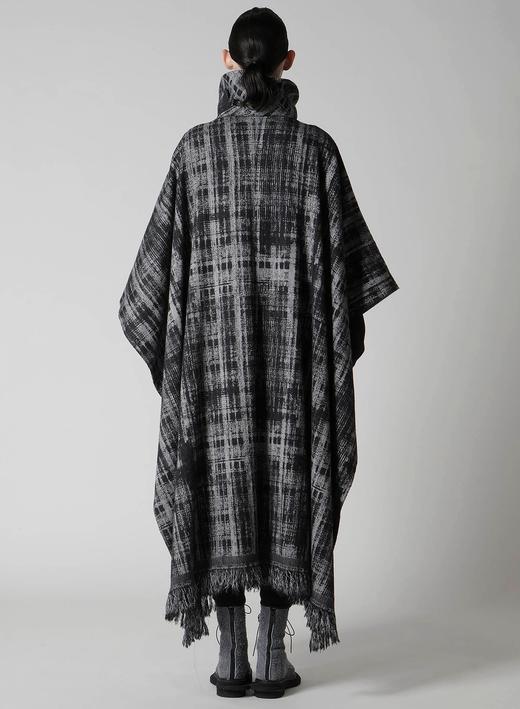 Y's | 单色格伦格纹斗篷大衣 商品图2