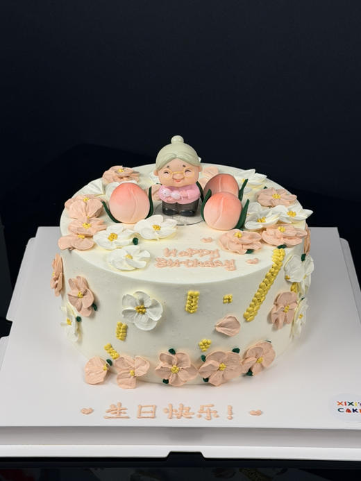 粉色系祝寿蛋糕 商品图0